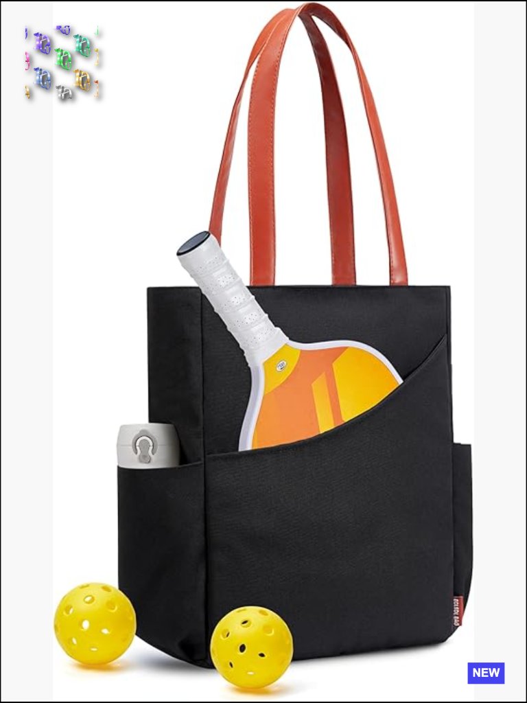 Pickleball Tote Bag Nylon Lightweight Travel Gym Tote Shoulder Handbag Sport